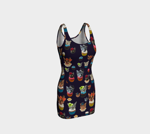 "RETURN OF THE CAT CAKES" BODY-CON DRESS